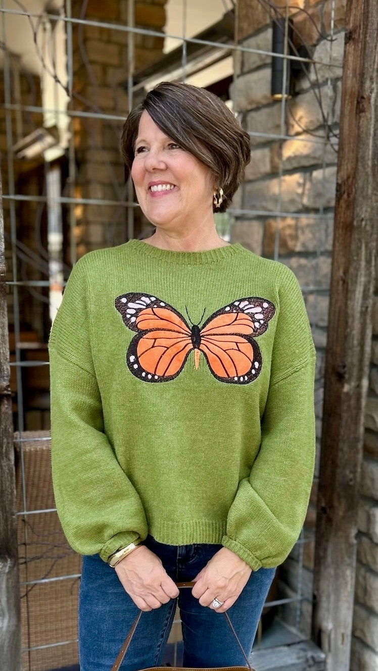 Butterfly Sweater - Green
