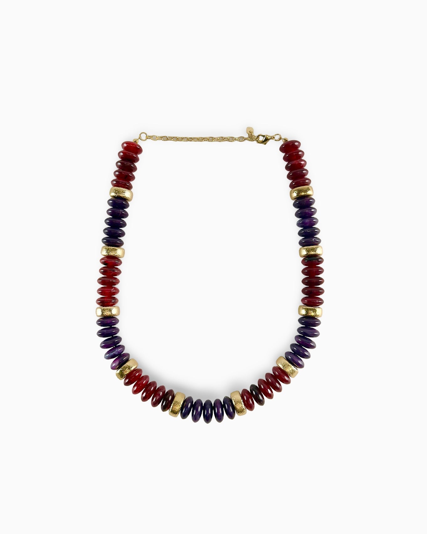 Bead Necklace - Burgundy