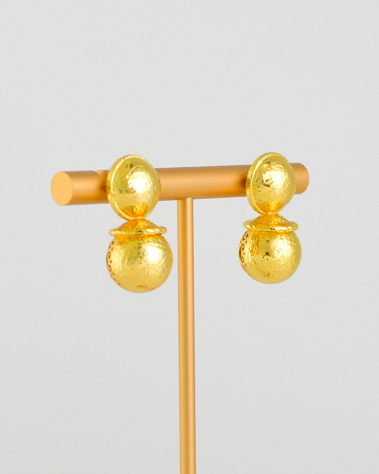 Gold Ball Post Earrings