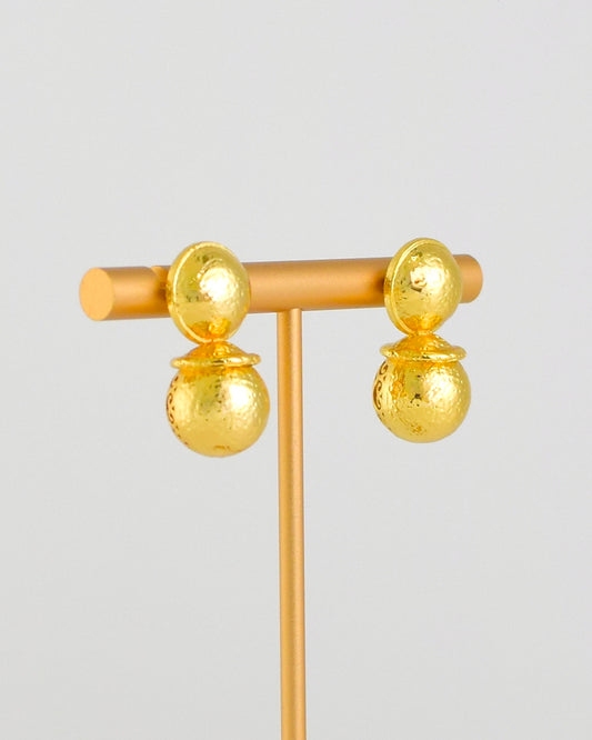 Gold Ball Post Earrings