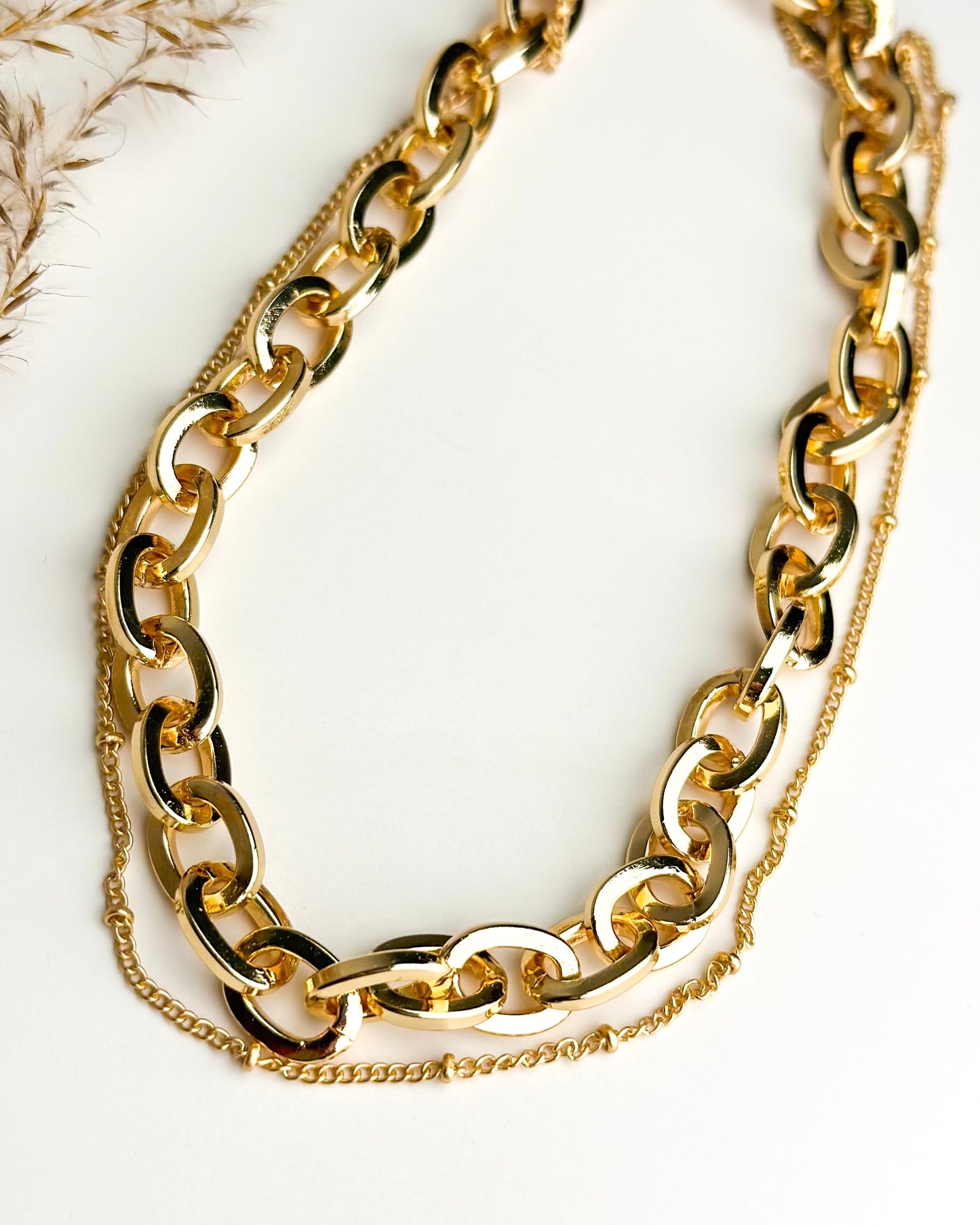 Golden Touch Layered Chain Necklace