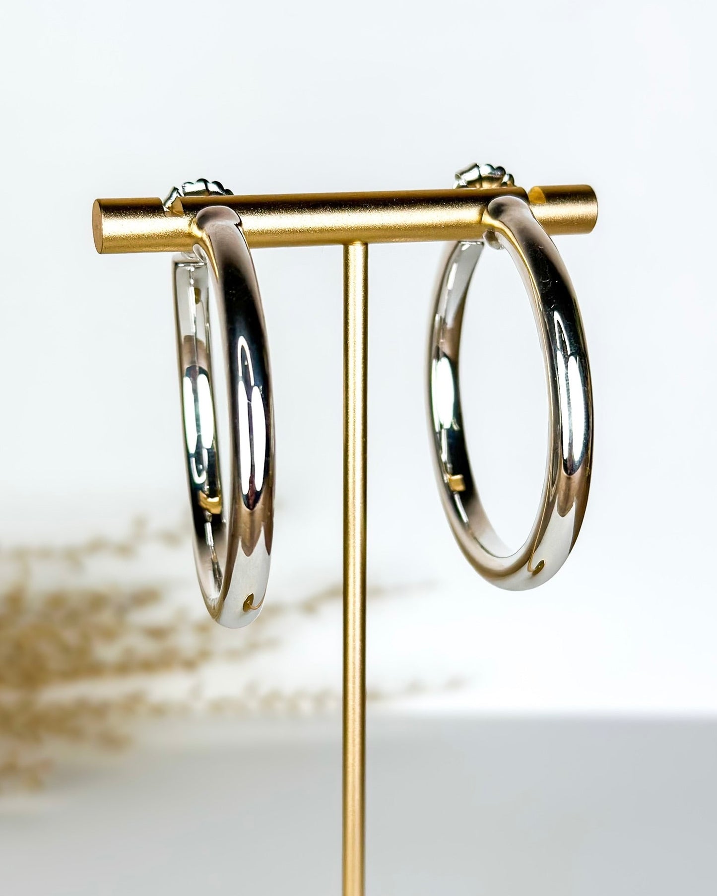 Simon Sebbag Silver Classic Hoop Earrings - Medium