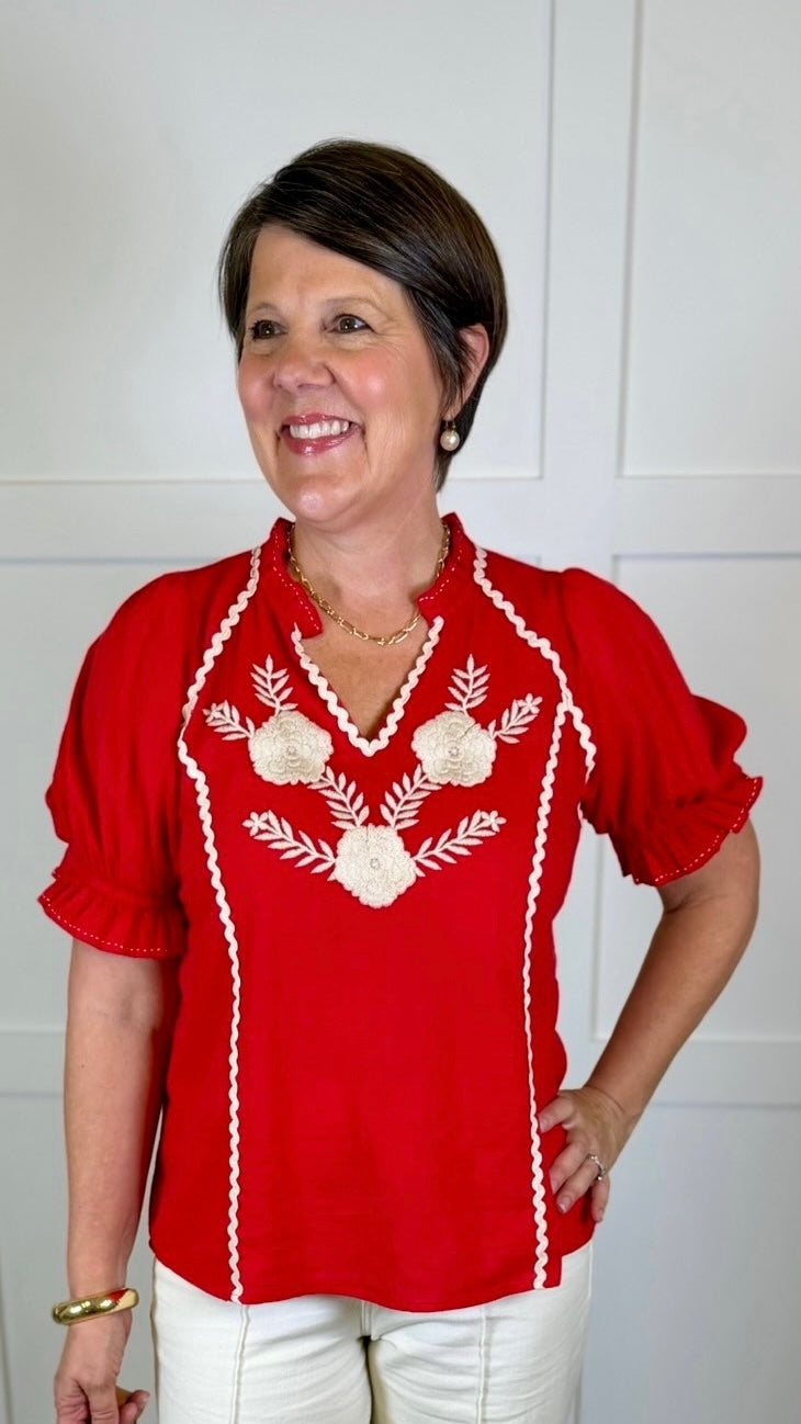 Sister Mary Dana Top - Red