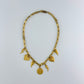 Gold Roses & Hearts Charm Necklace