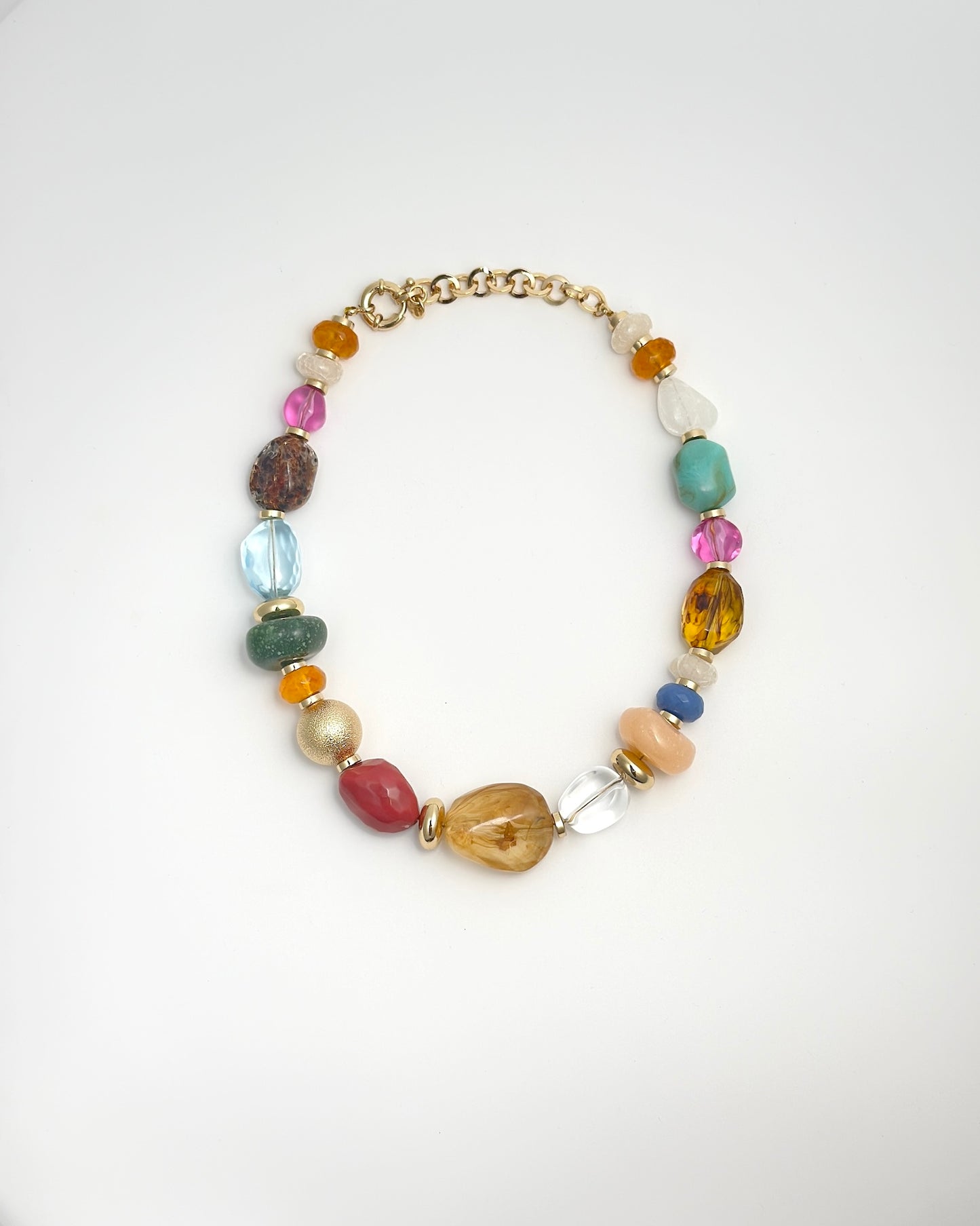 Multi Chunky Stone Necklace