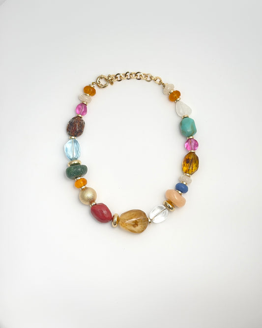 Multi Chunky Stone Necklace