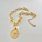 Pearl Charm & Cross Pendant Necklace