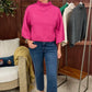 Evangeline Turtleneck Sweater - Fuchsia