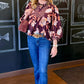 Tiffany Floral Top - Brown