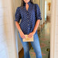 Riley Polka Dot Top - Navy & White