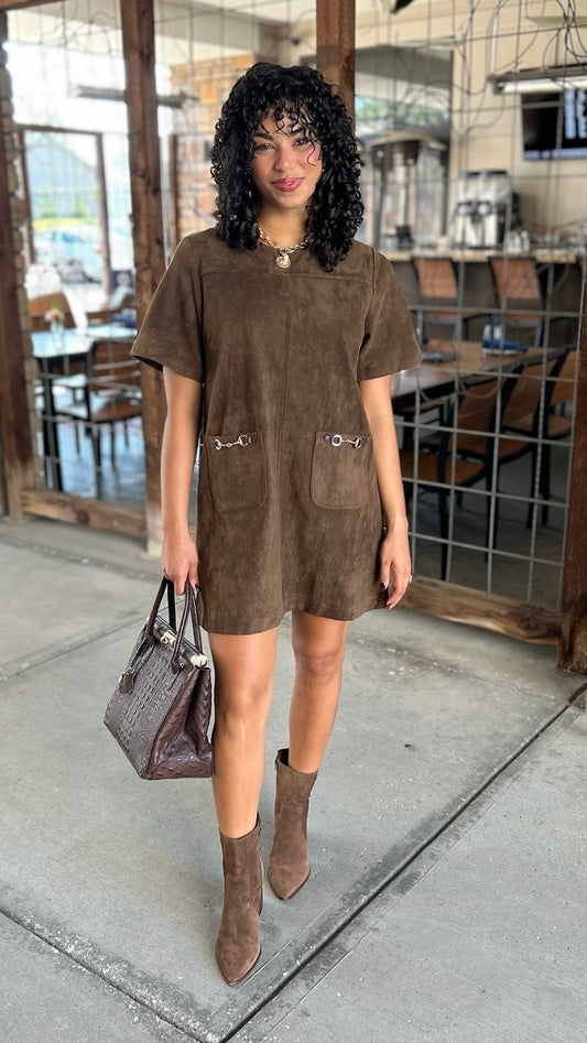 Dakota Dress With Pocket detail - Wood