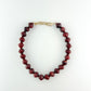 Marble Pebble Stone Necklace - Wine