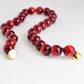 Red Round Bead Necklace
