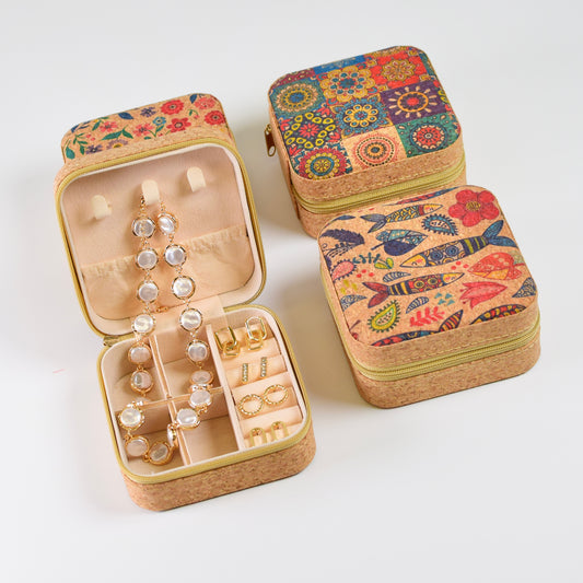 Cork Jewelry Storage Box - A