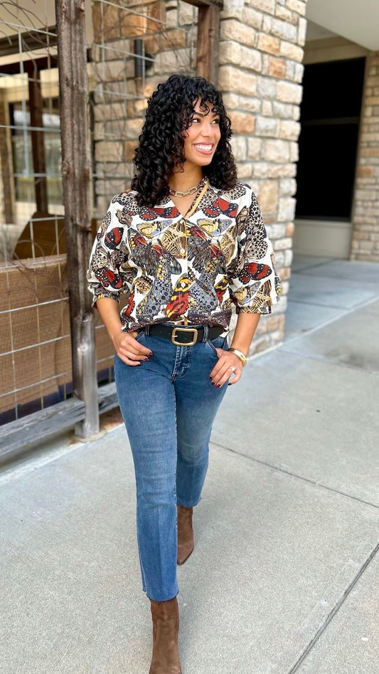 Lizzie Butterflies Top