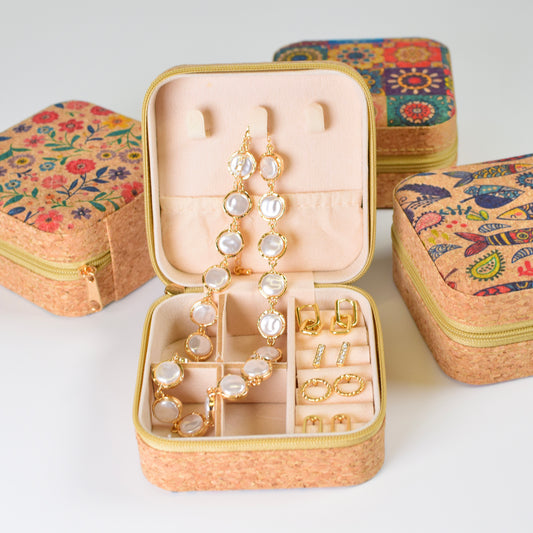 Cork Jewelry Storage Box - B