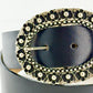 Black Bedazzle Leather Belt