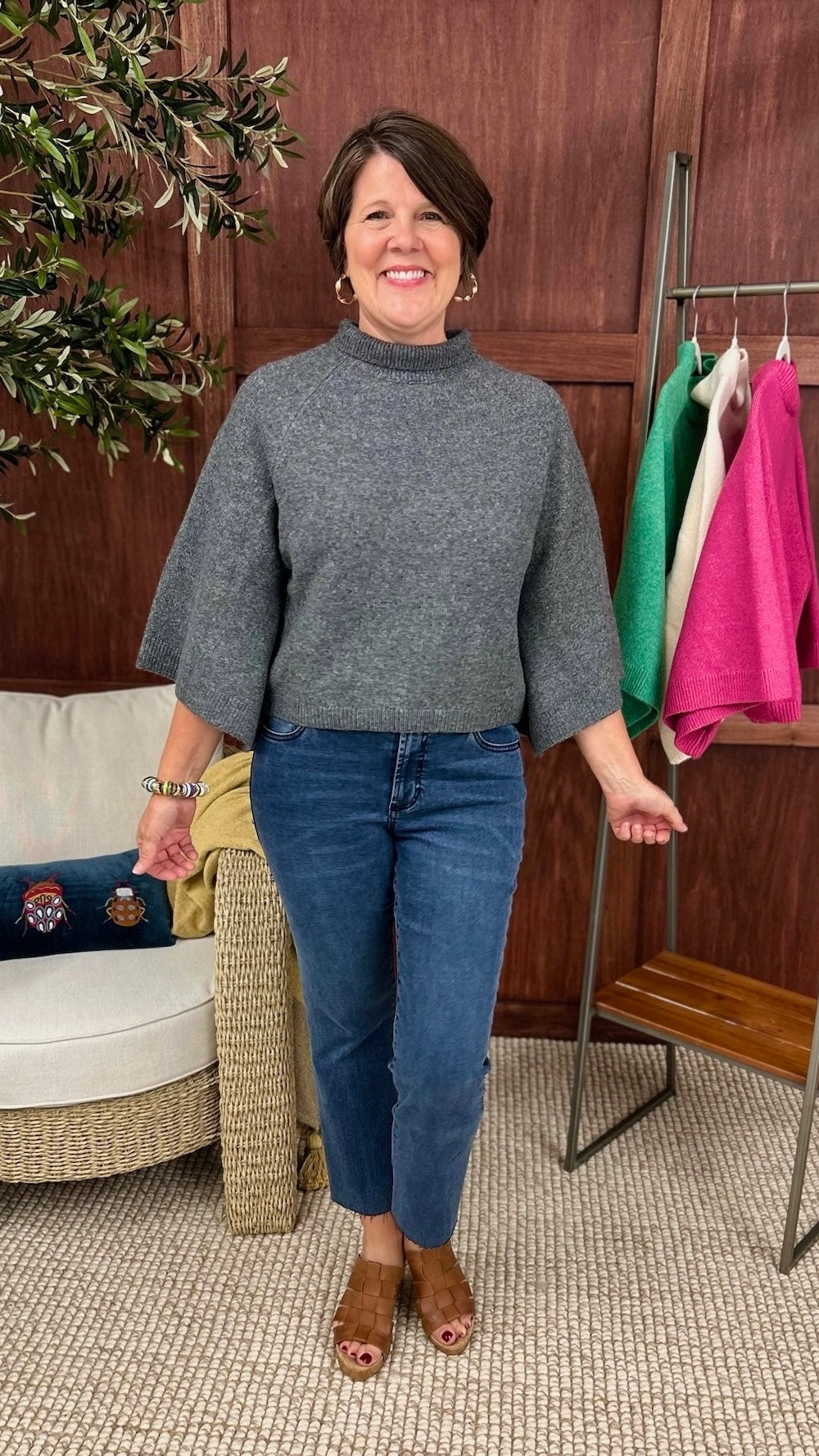 Evangeline Turtleneck Sweater - Charcoal