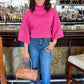Everly Turtleneck Sweater - Fuchsia