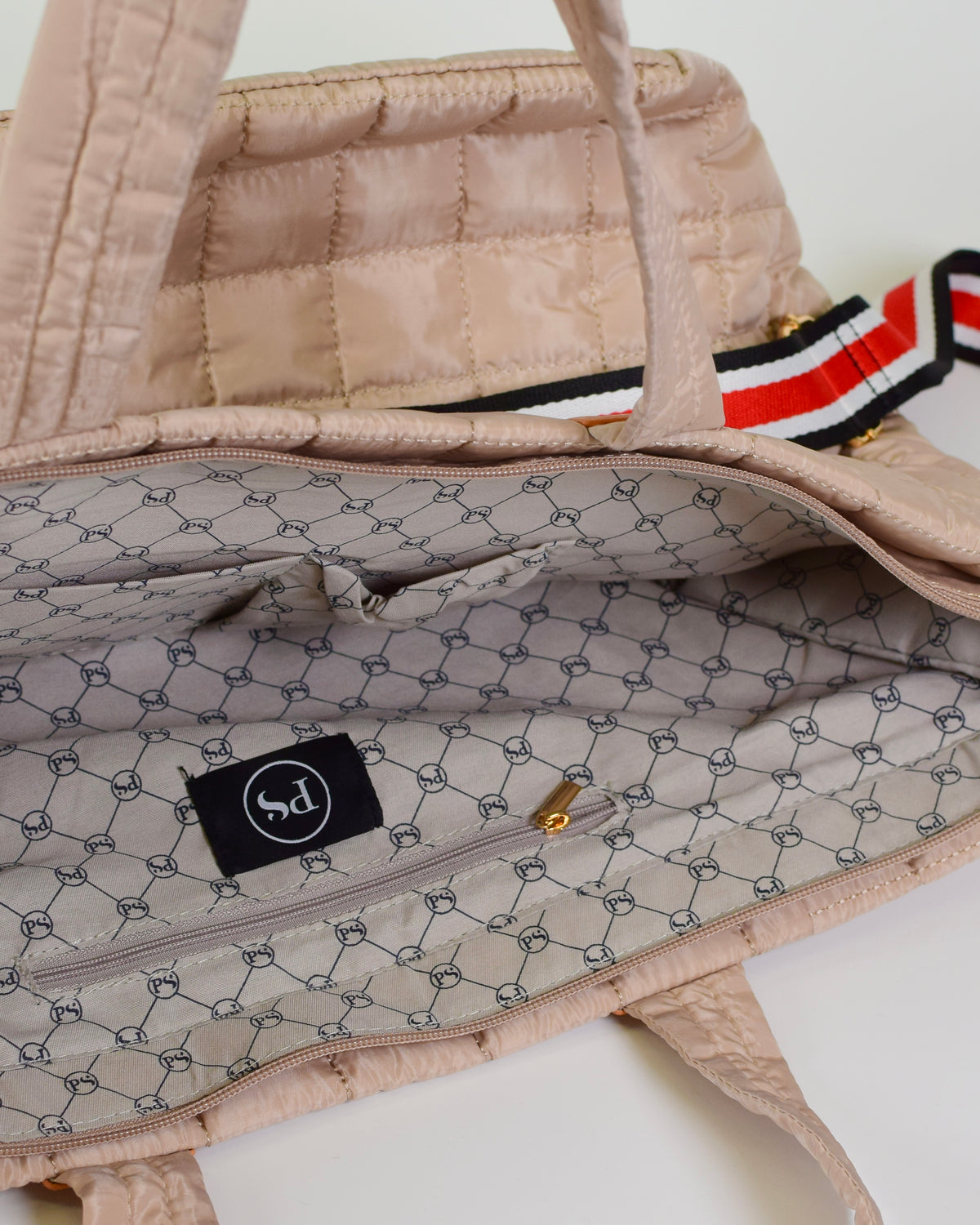 Day Dreamer Quilte Tote Bag - Tan