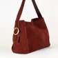 Hobo Render Shoulder Bag - Suede Chocolate