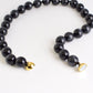 Black Round Stone Necklace