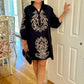 Animal Print Applique Dress