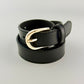 Black Skinny Leather Belt