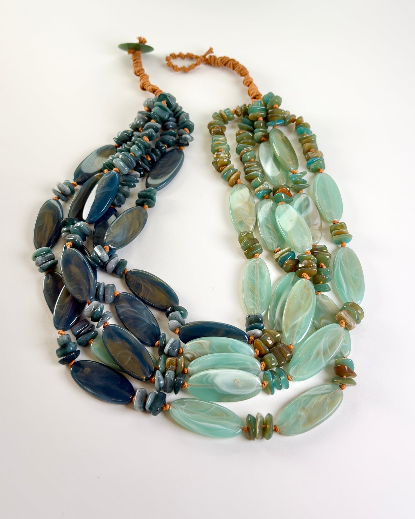 Multi Strand Stone Bead Necklace