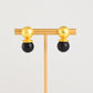 Black Stone Post Earrings