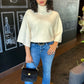 Everly Sleeve Turtleneck Sweater - Ivory