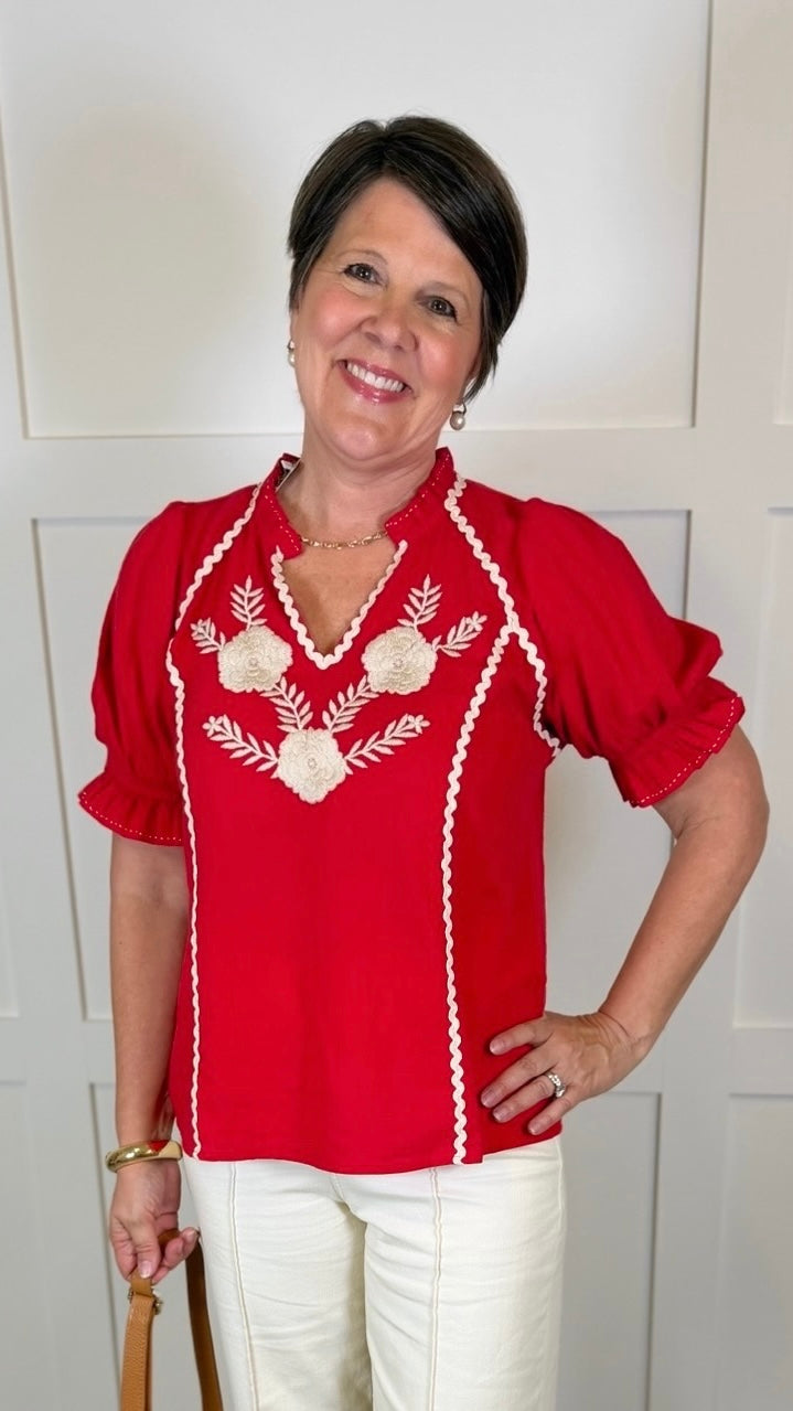 Sister Mary Dana Top - Red