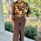 Ellen Denim Pant With Seam - Brown