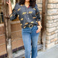 Lizzie Embroidered Cats Top