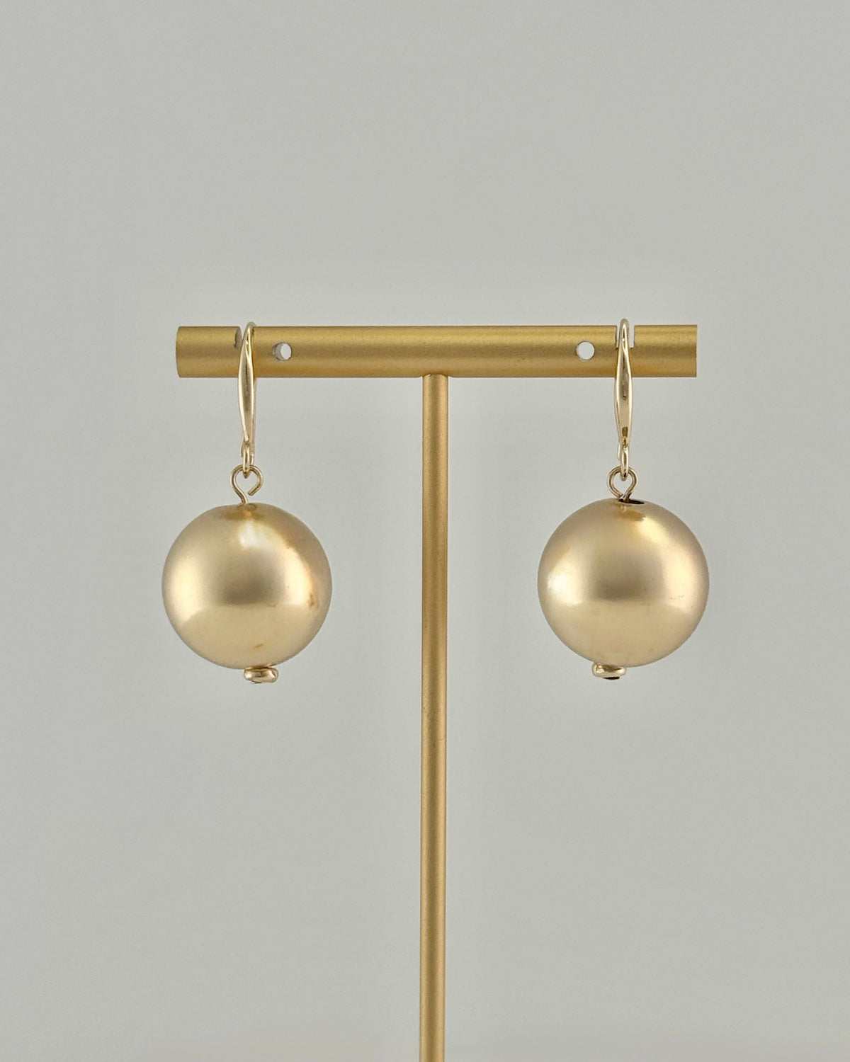 20mm Metal Ball Earrings - Gold