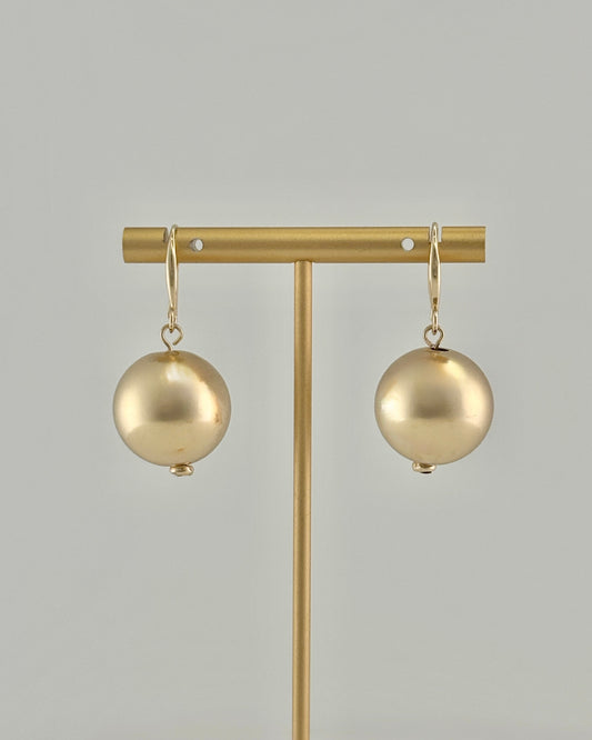 20mm Metal Ball Earrings - Gold
