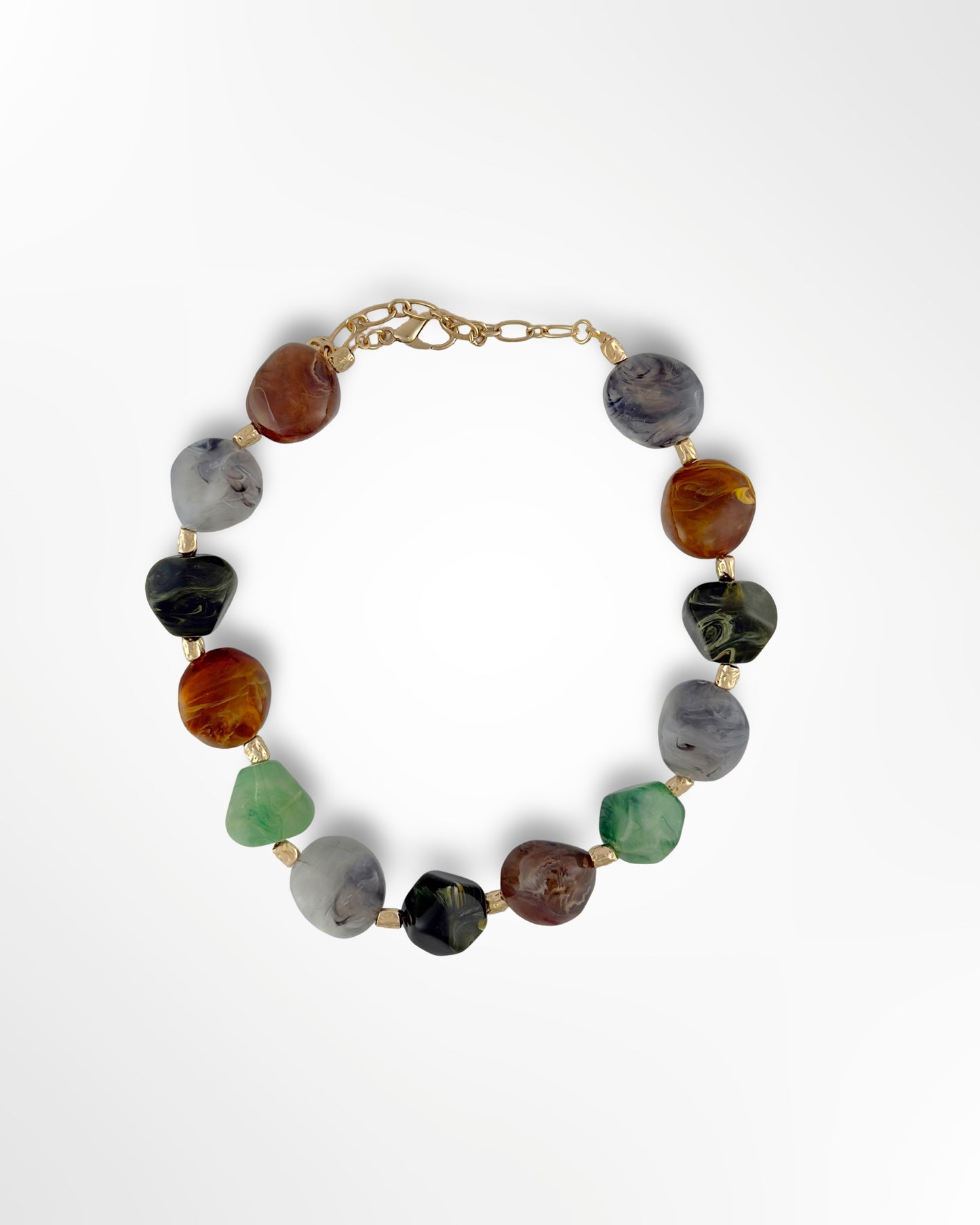 Chunky Stone Necklace - Green