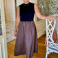 Melian Sweater Top Dress - Navy/Brown