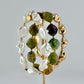 Baroque Pearl & Stone Bracelet - Green