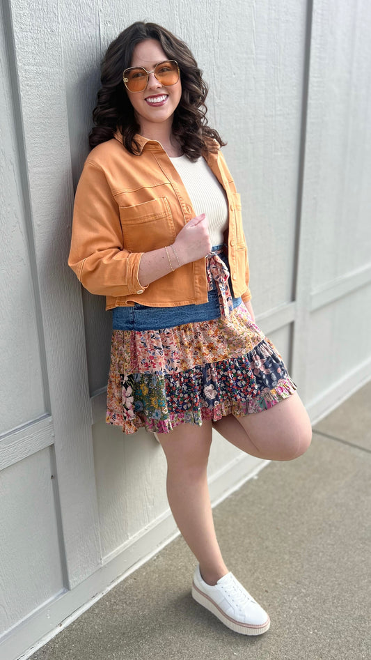 Dear John Hannah Puff Sleeve Jacket - Apricot
