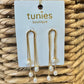 Gold Dangle Pearl Drop Earrings