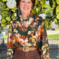Kylie Multi Floral Print Blouse - Green