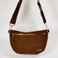 Suede Westlyn Woven Bum Bag - Chocolate