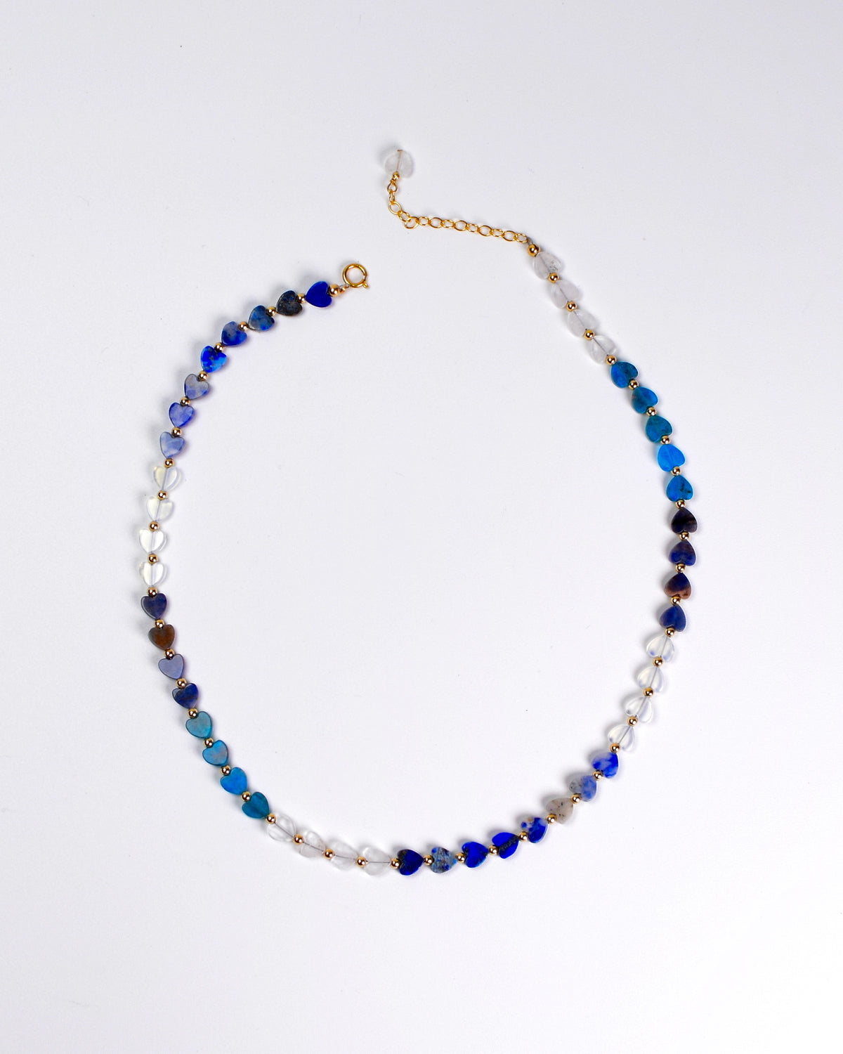 Jenny Baker Pippa Heart Necklace - Ombre Blue