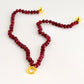Wine Stone Bead Necklace