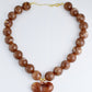 Kaiden Chunky Bead Necklace - Mocha