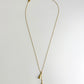 18K Gold Plate Tear Drop Thread Necklace