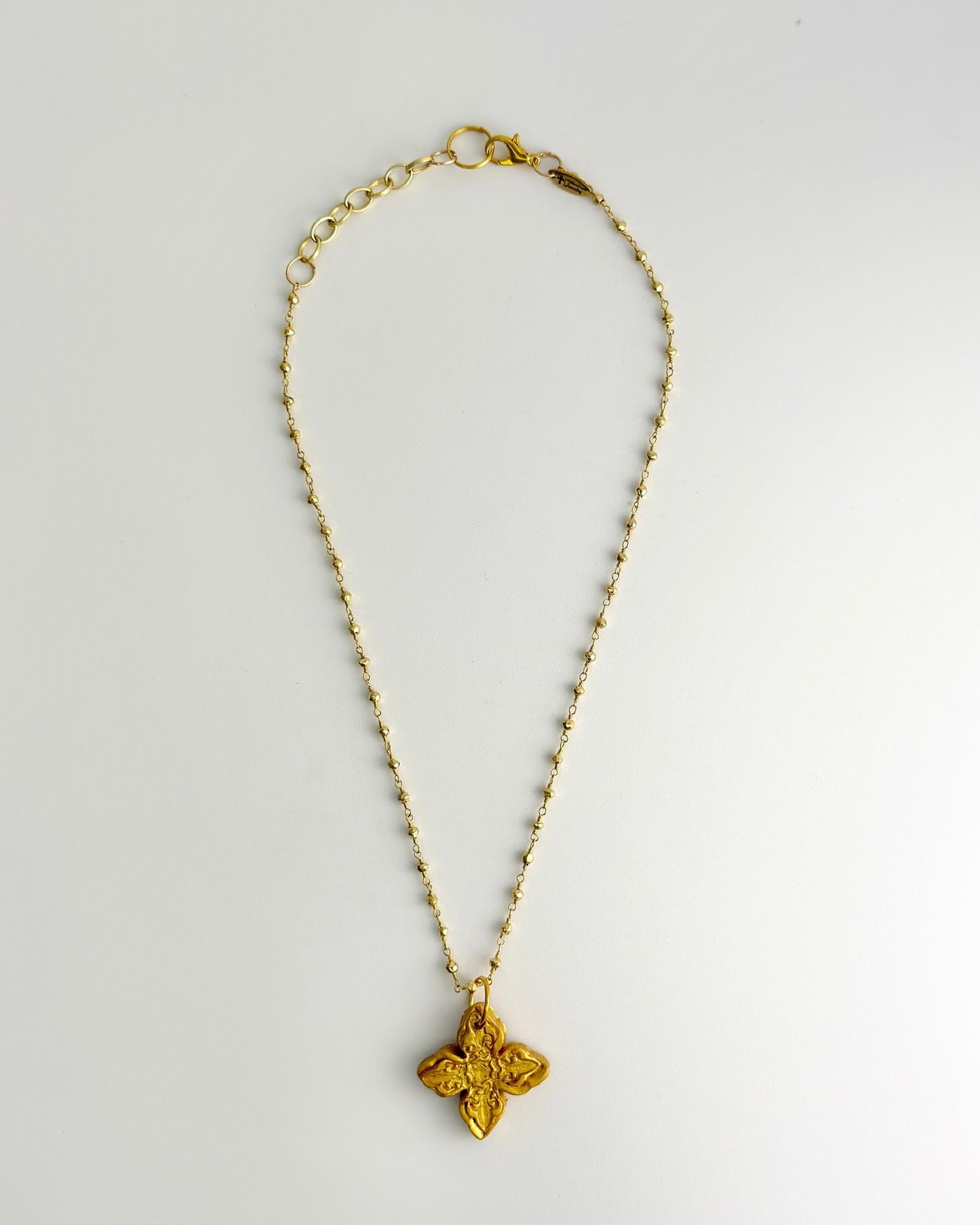 Pyrite Kait Cross Necklace