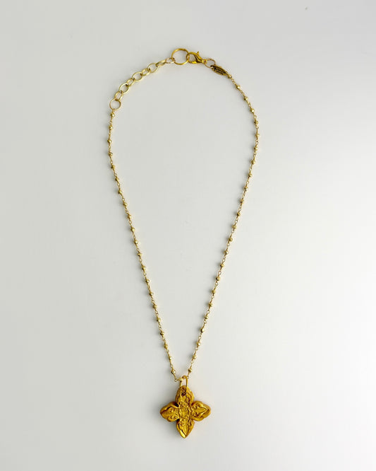 Pyrite Kait Cross Necklace