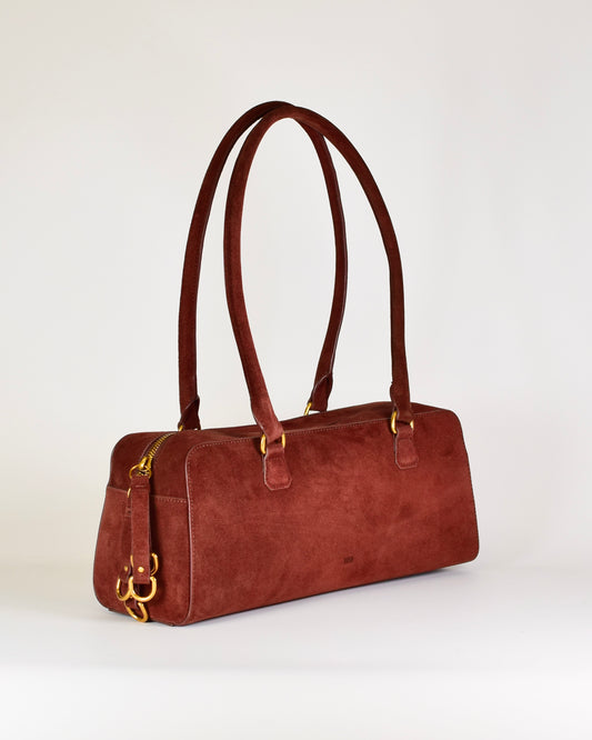 Hobo Sadie Satchel - Suede Chocolate